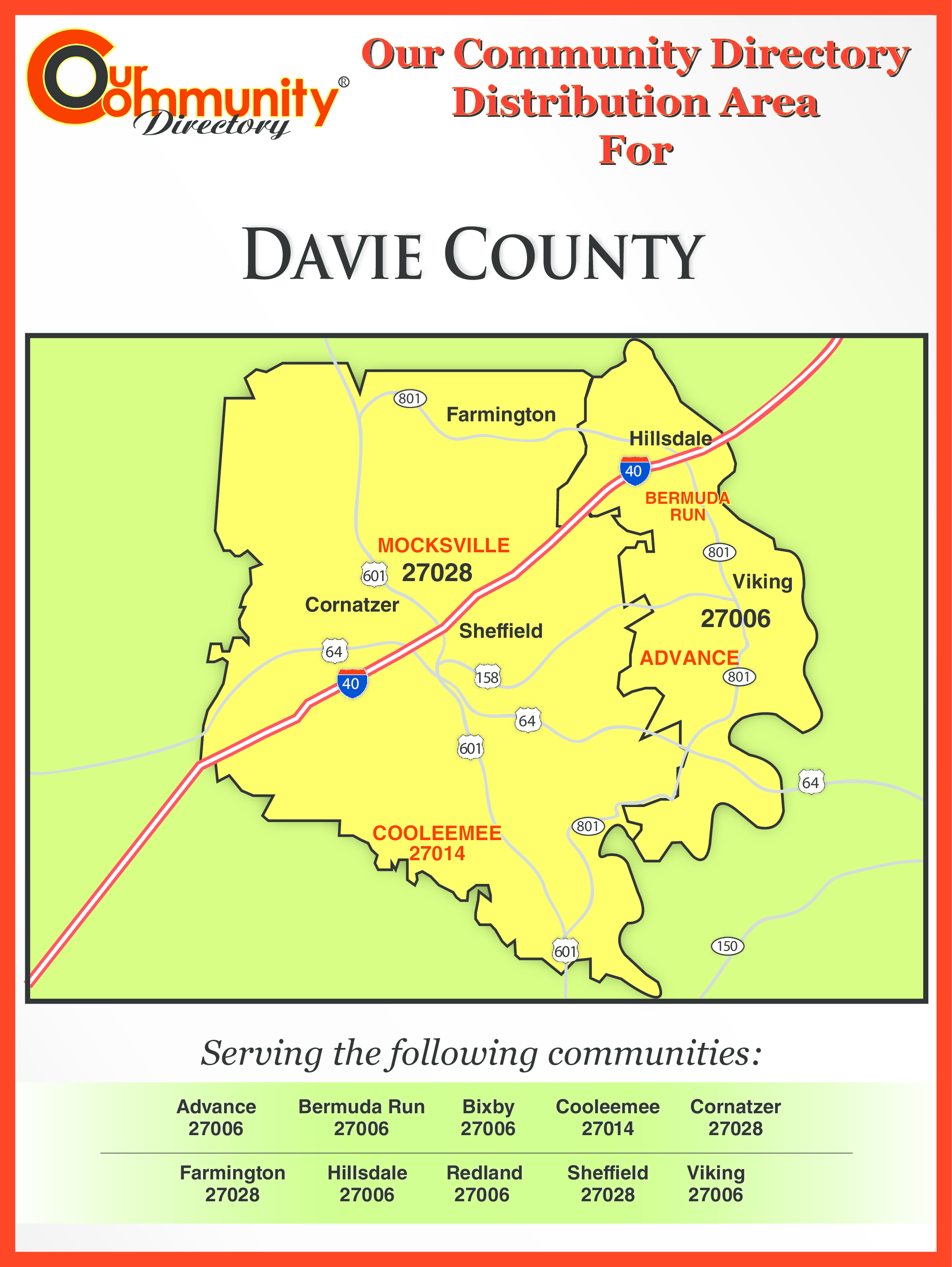 Davie County, NC Coverage Map