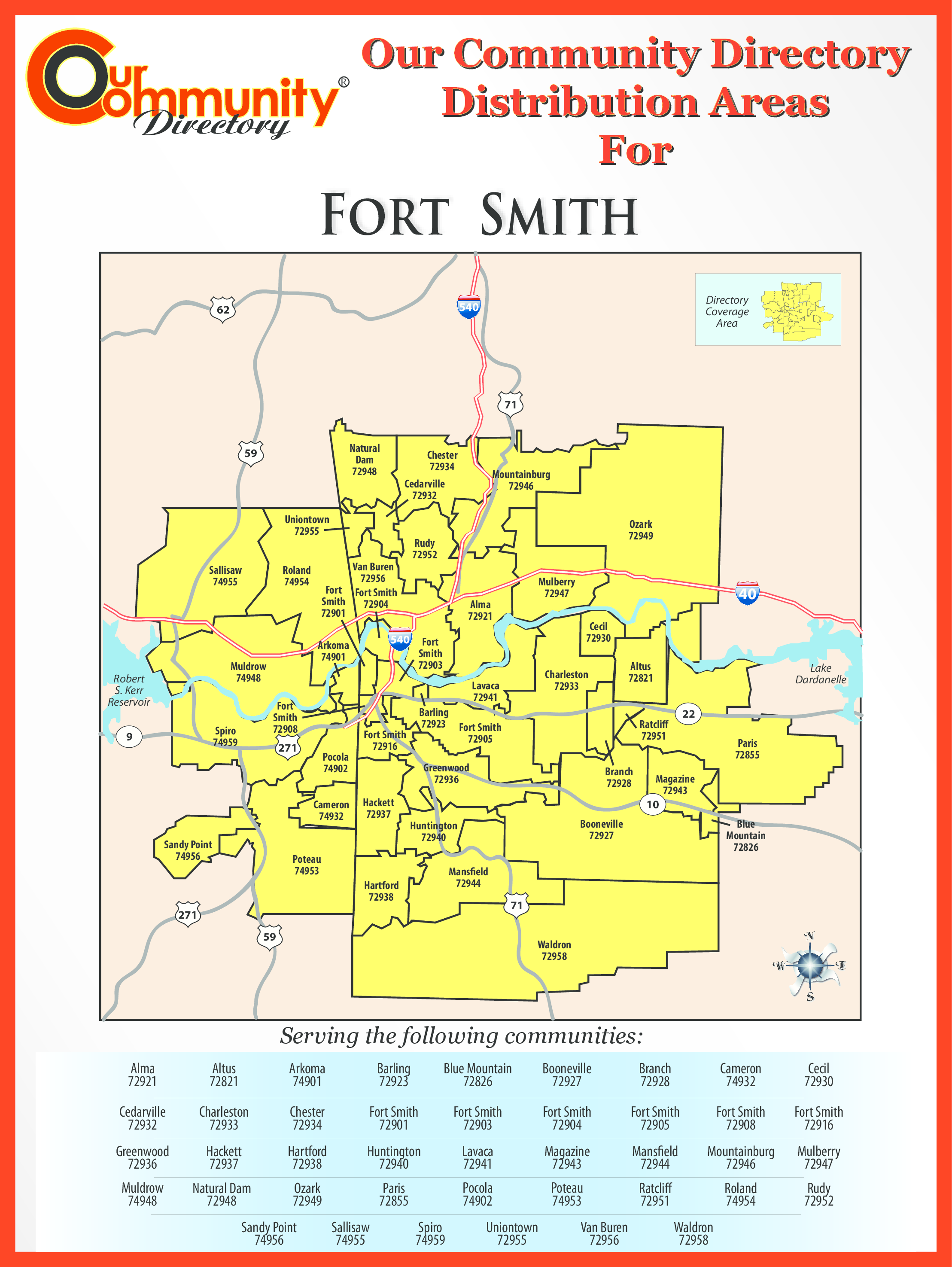 Fort Smith, Van Buren, AR Coverage Map